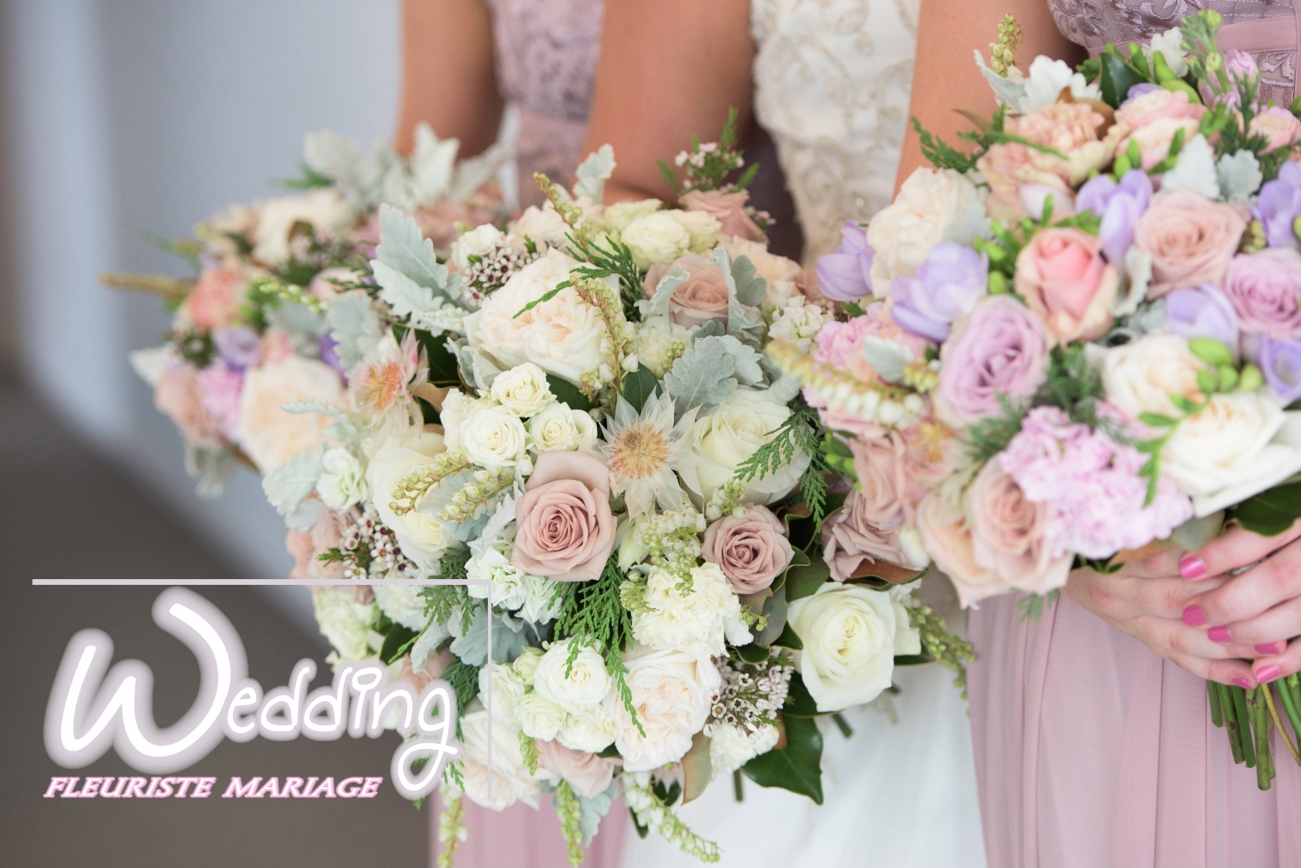 BOUQUETS DEMOISELLE D'HONNEUR ROQUEFORT LES PINS - WEDDING FLEURISTE MARIAGE ROQUEFORT LES PINS