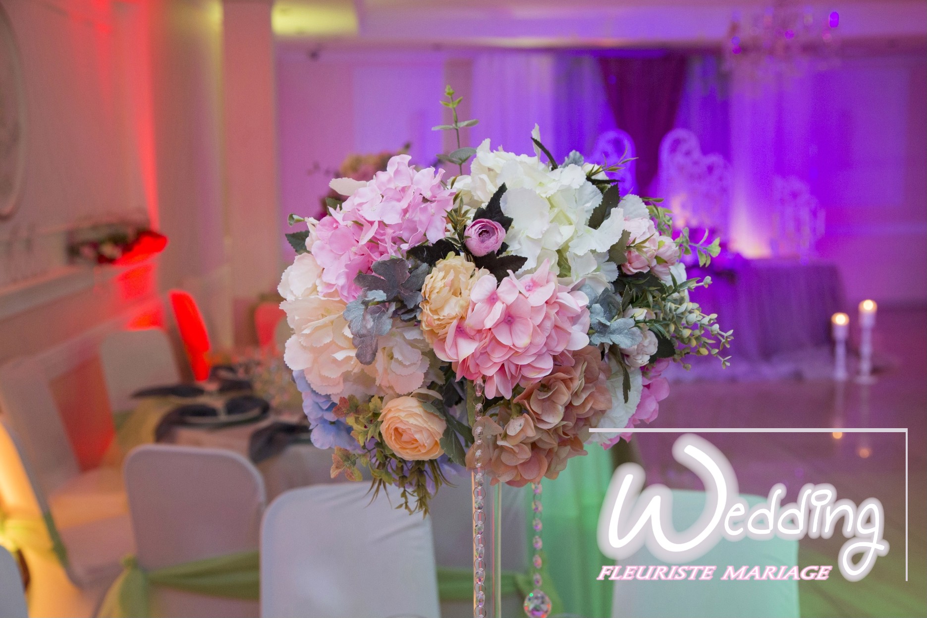 DÉCORATION FLORALE DE VOTRE SALLE POUR MARIAGE luxueux